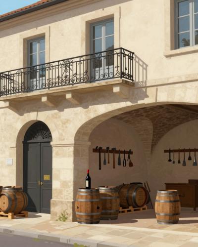 AI-generated illustration of Bordeaux Wine Museum (Musée du Vin et du Négoce)