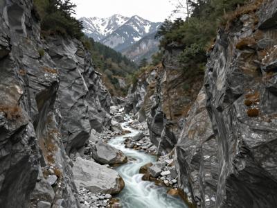 AI-generated illustration of Gorges de la Sarthe
