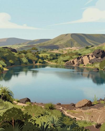 AI-generated illustration of Hiking Trails around Salers