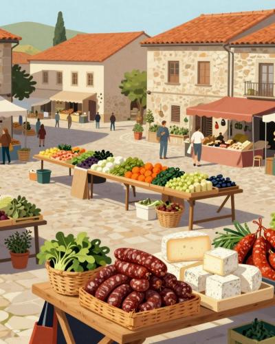 AI-generated illustration of Marché d'Issoire