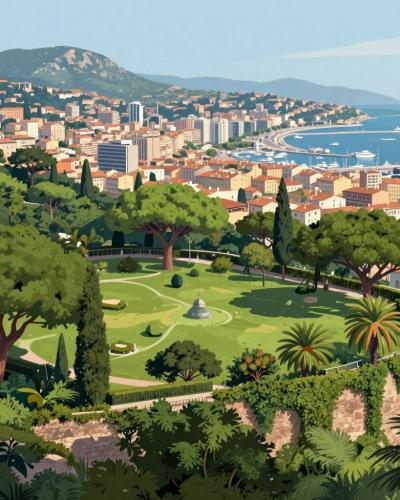 AI-generated illustration of Parc de la Colline du Château