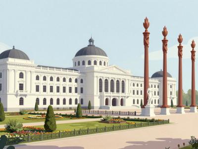 AI-generated illustration of Parc des Expositions et de la Gare