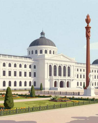 AI-generated illustration of Parc des Expositions et de la Gare