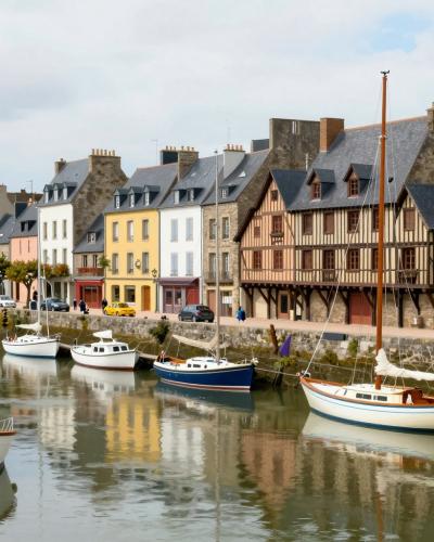 AI-generated illustration of Vannes Old Town (Vieux-Vannes)