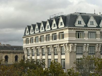 Fondation Fesch, a cream-colored Haussmannian building with mansard roof in Ajaccio.