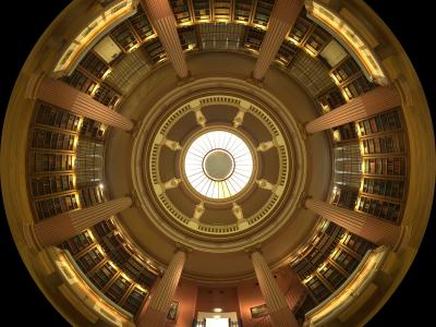 The domed rotunda library of the Musée Guimet in Paris