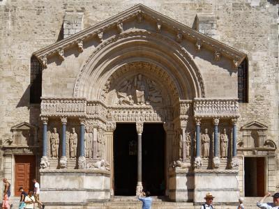The Romanesque portal of Saint-Trophime in Arles