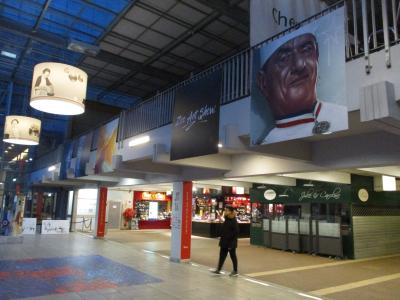 Food stalls inside the Halles de Lyon-Paul Bocuse