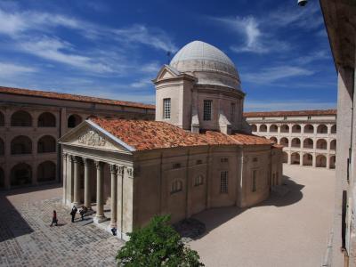 The courtyard and chapel of La Vieille Charité, home of the Museum of Mediterranean Archaeology