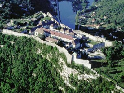 The Vauban citadel of Besançon above a loop of the Doubs