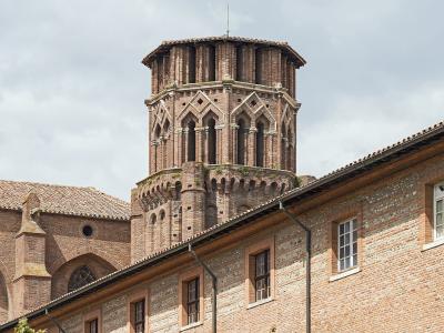 Octagonal Gothic brick bell tower of the Musee des Augustins, Toulouse.