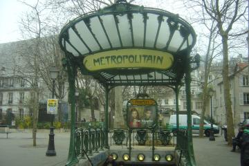Art Nouveau metro station Abbesses, Paris