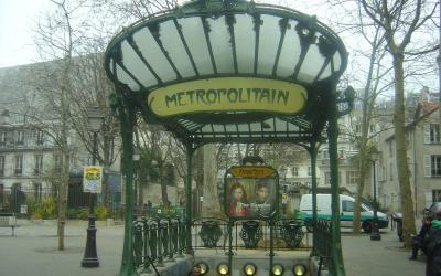 Art Nouveau metro station Abbesses, Paris