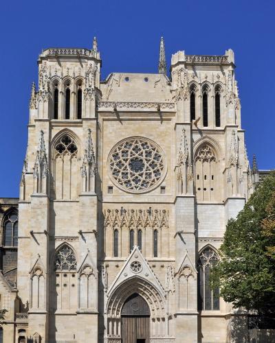 The Gothic west front of Bordeaux Cathedral, Saint-André