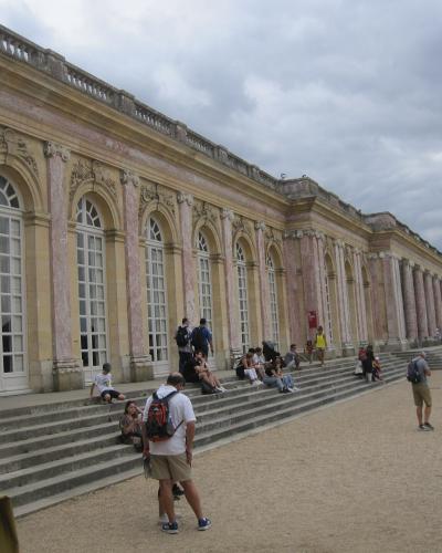 The pink-marble colonnade of the Grand Trianon at Versailles