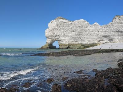 The Porte d'Amont sea arch on the Étretat cliffs