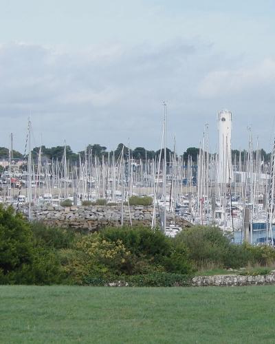 The Port du Crouesty marina and its lighthouse