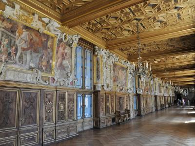 The Galerie François I at the Château de Fontainebleau