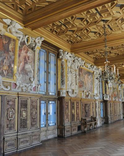 The Galerie François I at the Château de Fontainebleau