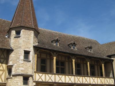 The courtyard of the Hôtel des Ducs de Bourgogne in Beaune, home of the wine museum