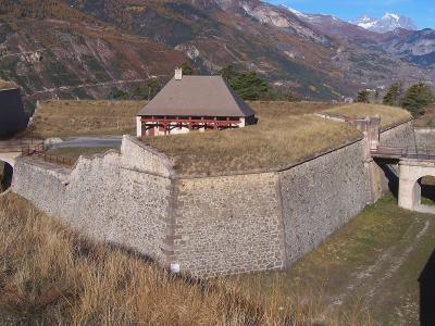 The Vauban bastions of Mont-Dauphin below the Alps
