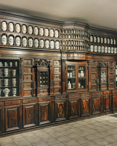The historic apothecary room at the Musée Paul-Dupuy, Toulouse